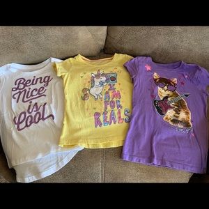 Lot of 6 Little Girls Shirts/Tops Size 5/6